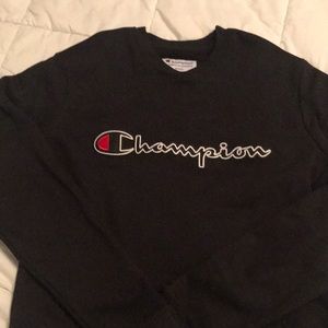 Black champion sweatshirt. NWOT. Excellent condition
